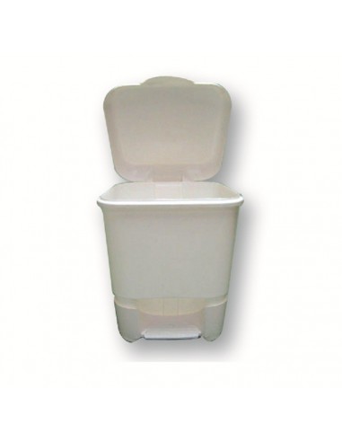 CUBO PAPELERA BLANCO CON PEDAL 9 L.