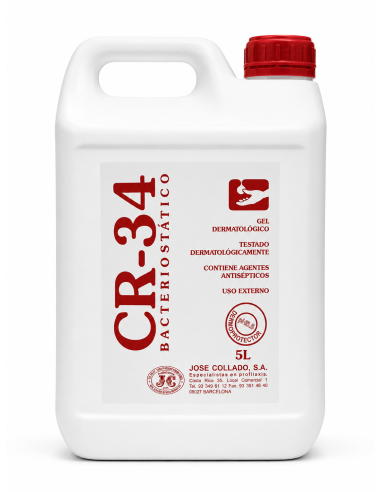 CR-34 BACTERIOSTATICO JABON ANTISEPTICO, 5 L.