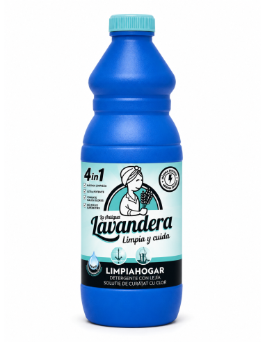 LEJIA CON DETERGENTE AZUL, LA LAVANDERA 1,5 L.