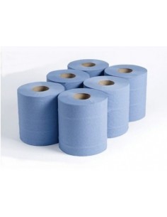 PAPEL SECAMANOS MECHA AZUL GOFRADO (6 rollos)